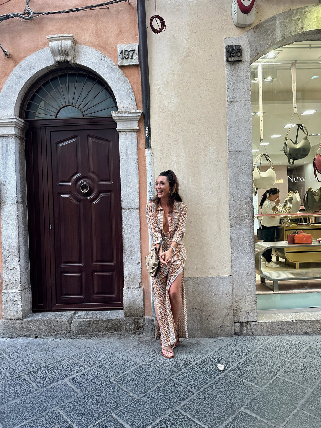 Lucia Crochet | Multicolor Long Sleeve Jurk Opal Amsterdam